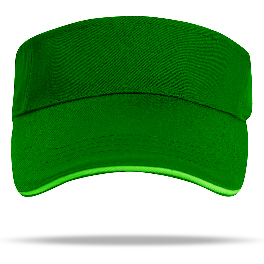 Stock Solid Color Poly Cotton Visor, Hook-And-Loop Fastener 5