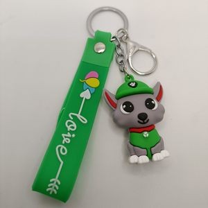 Adorable Pet Dog Puppet PVC Keychain Ring 14