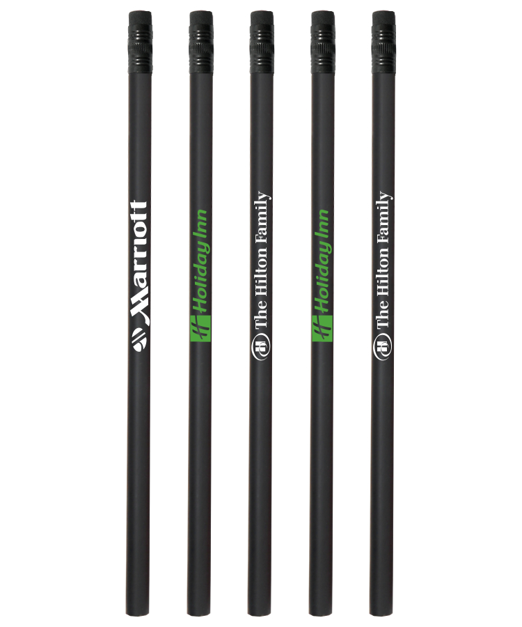 High Quality Imported All Black Matte Pencil with Black Eraser 1