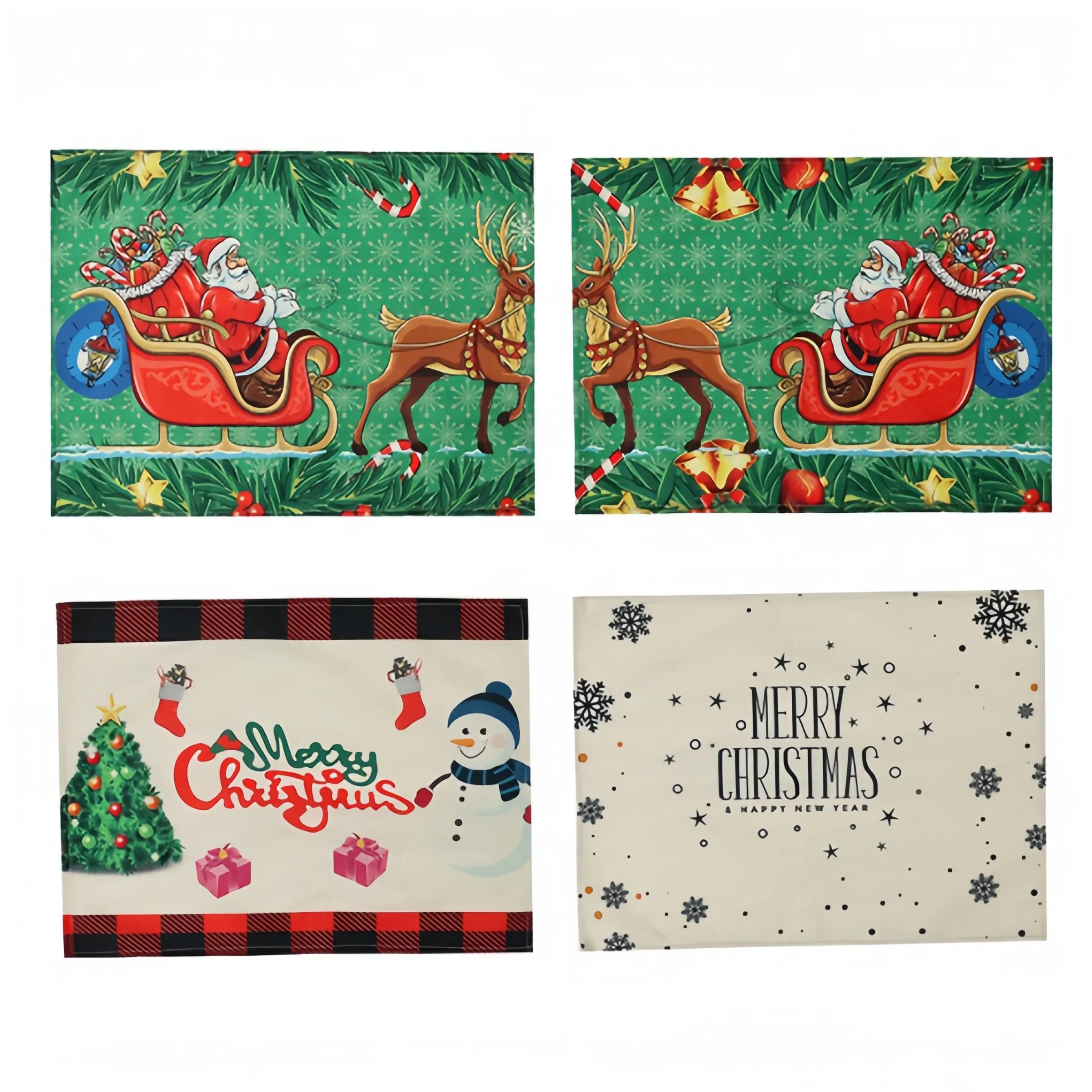 Christmas Decorations Linen Printed Placemat 2