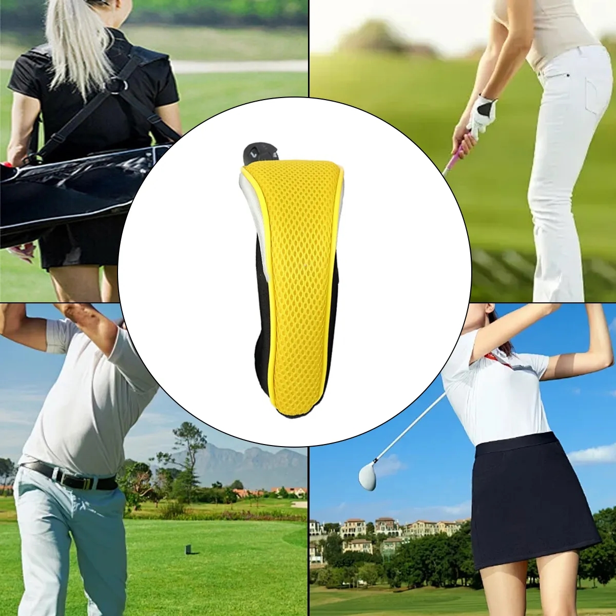 Golf Iron Headcovers Set w/ Hook - Multi-Color 3