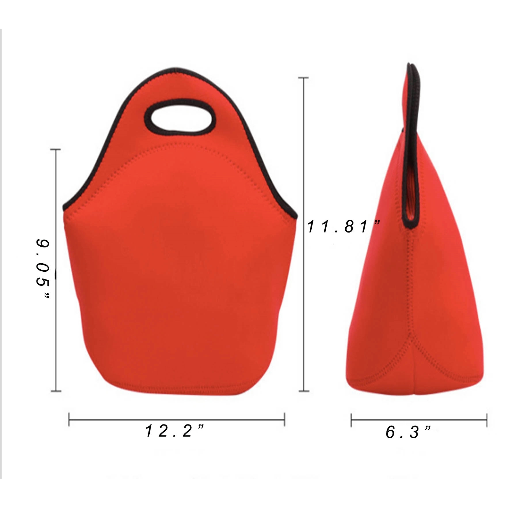 Easy Carry Zippered Neoprene Lunch Bag 4