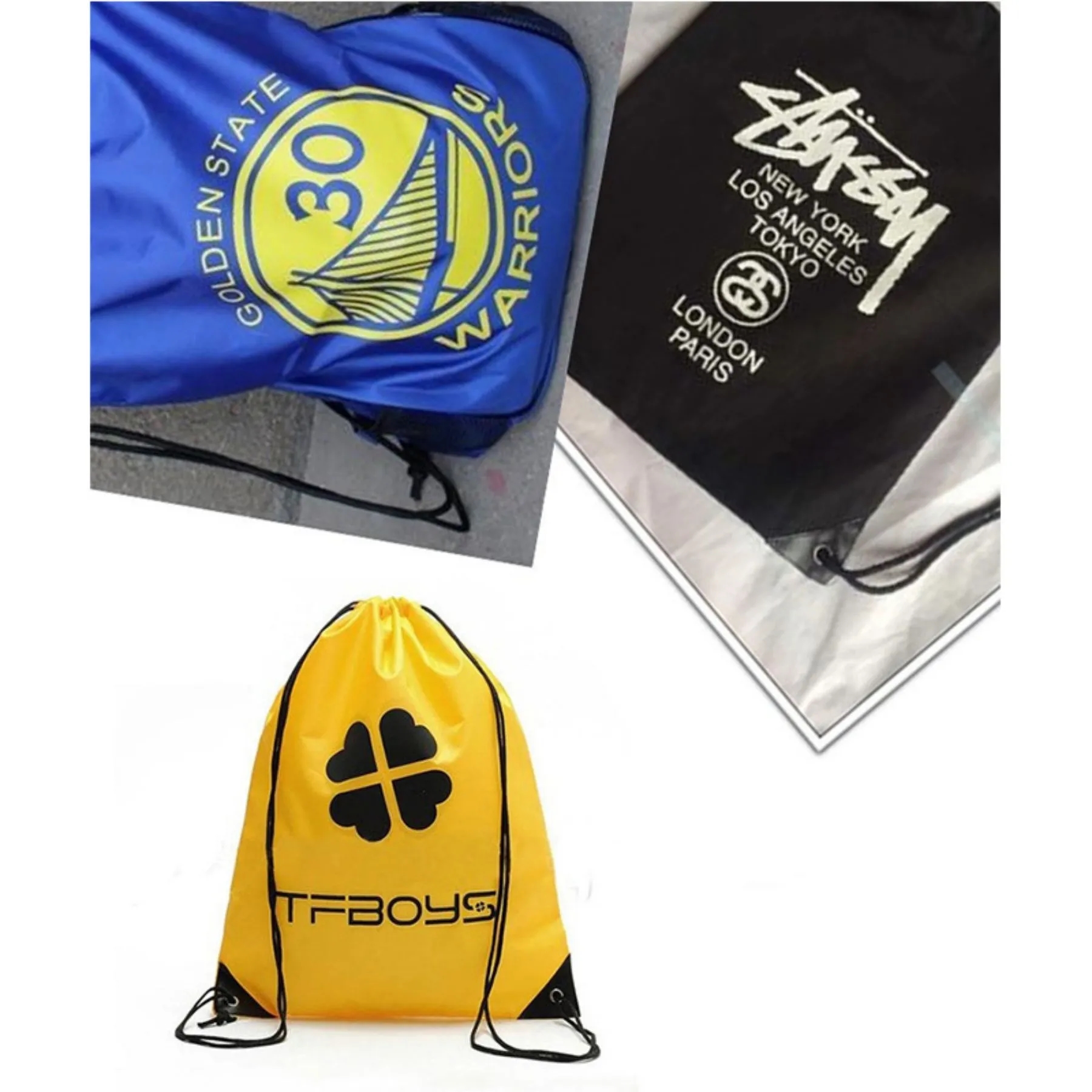 Custom Logo Coloring Drawstring Bag 5