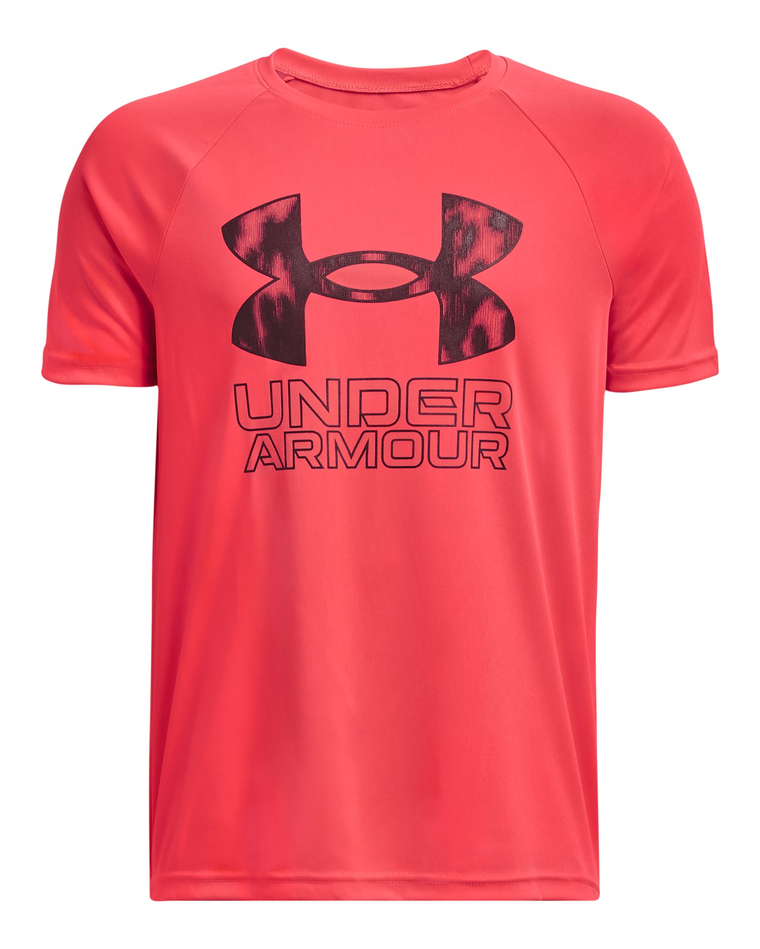 UA Tech Hybrid Print Fill Boys' Short Sleeve 5