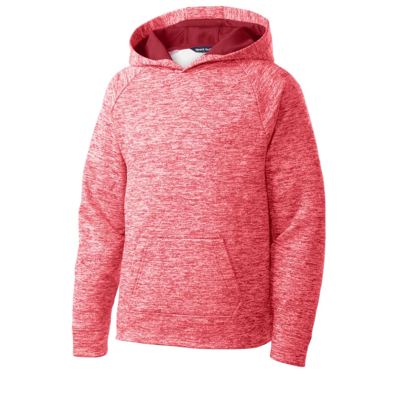 Sport-Tek Youth PosiCharge Electric Heather Fleece Hooded Pullover. 5