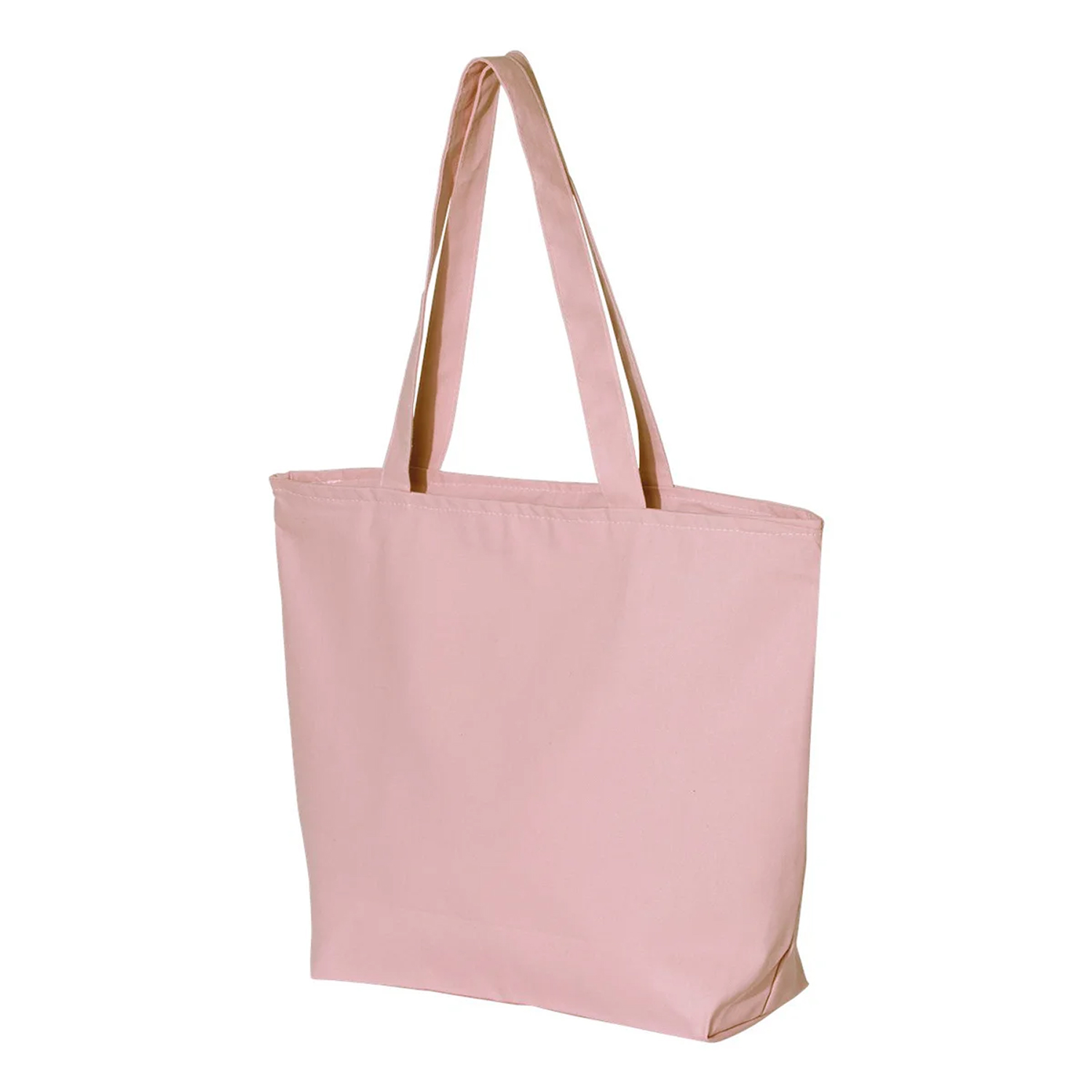 Wide Canvas Zippered Tote Bag 9