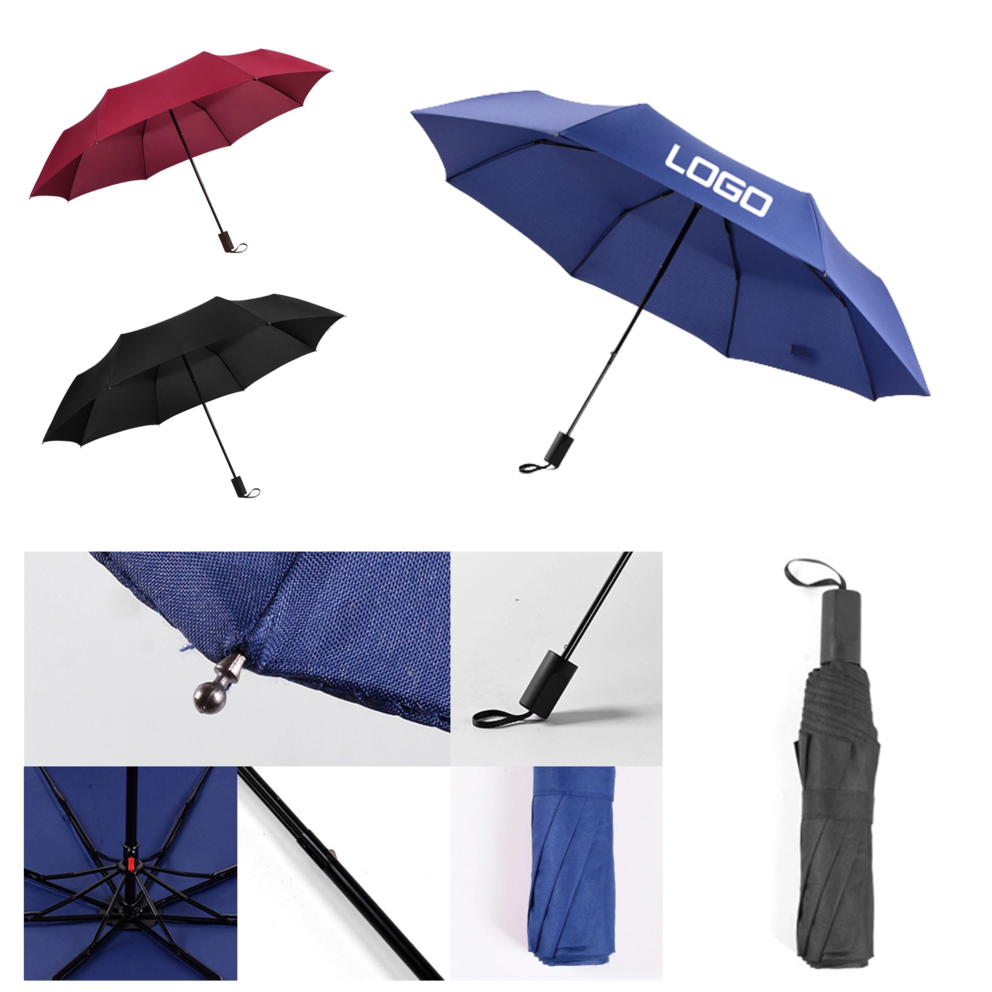 38.5" Collapsible Umbrella 1