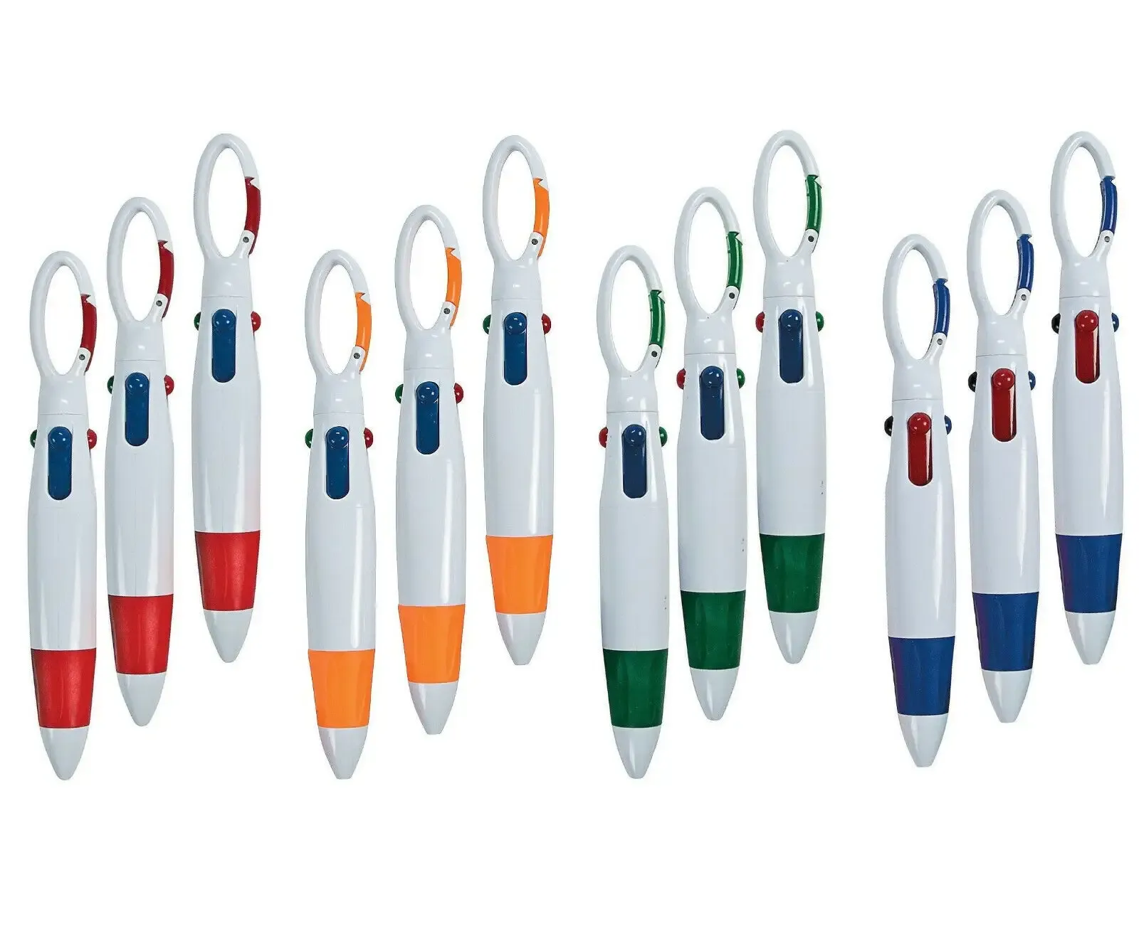 4-Color Pen With Carabiners Clip 2