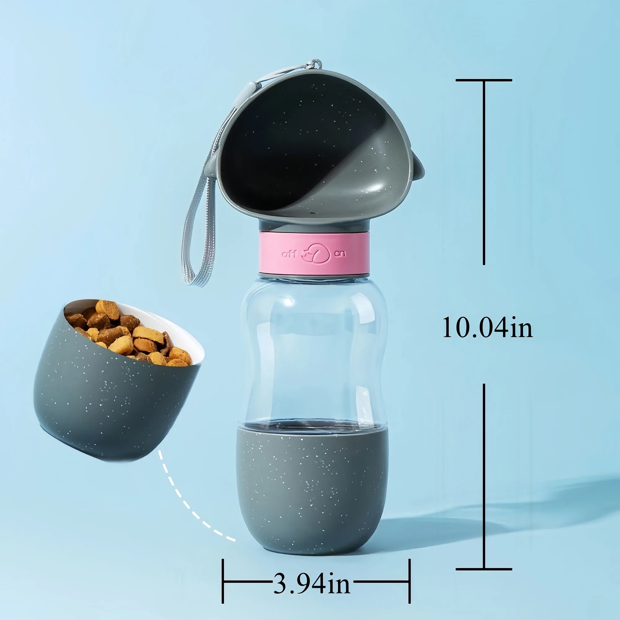 Portable Cloud Design Dog Water And Food Compartment Bottle 7