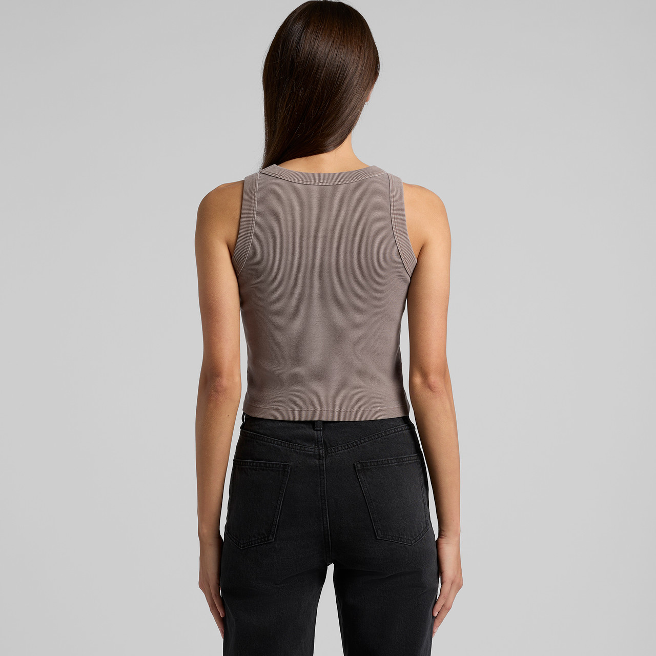 Wo's Faded Organic Rib Crop Tank | 4035 3