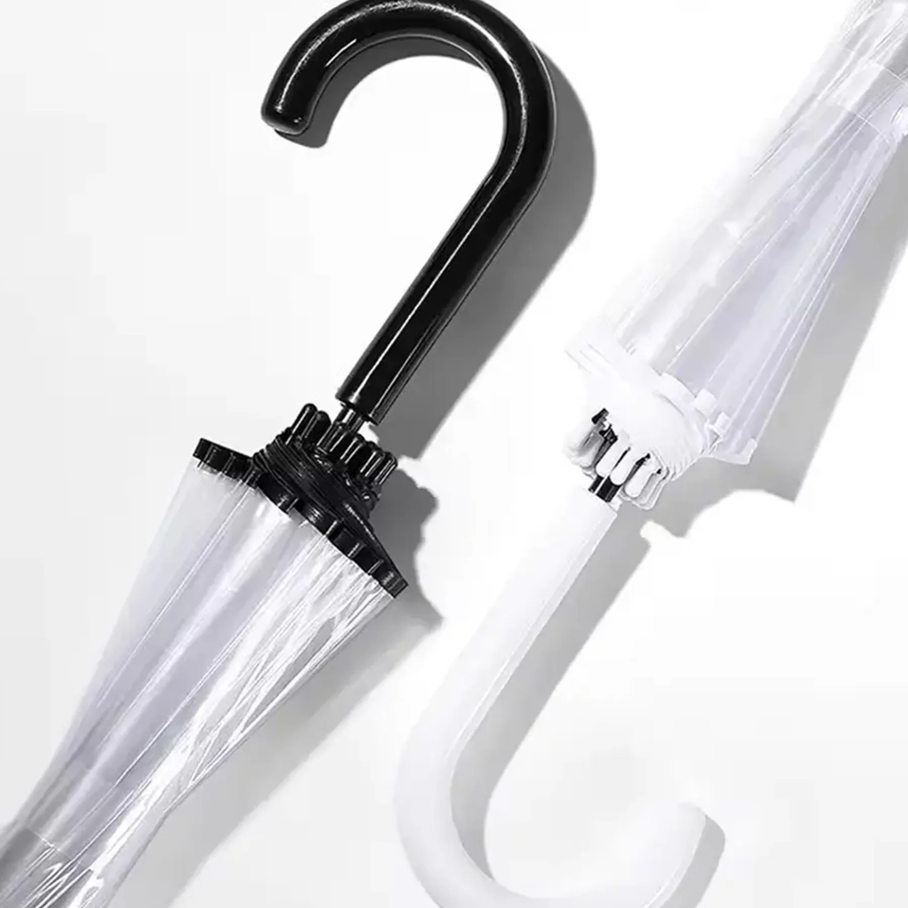 Transparent 8-bone dry long handle advertising umbrella 4
