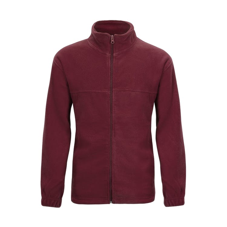 Youth Polar Fleece Jackets - 10/12 (M) Burgundy Full Zip 2
