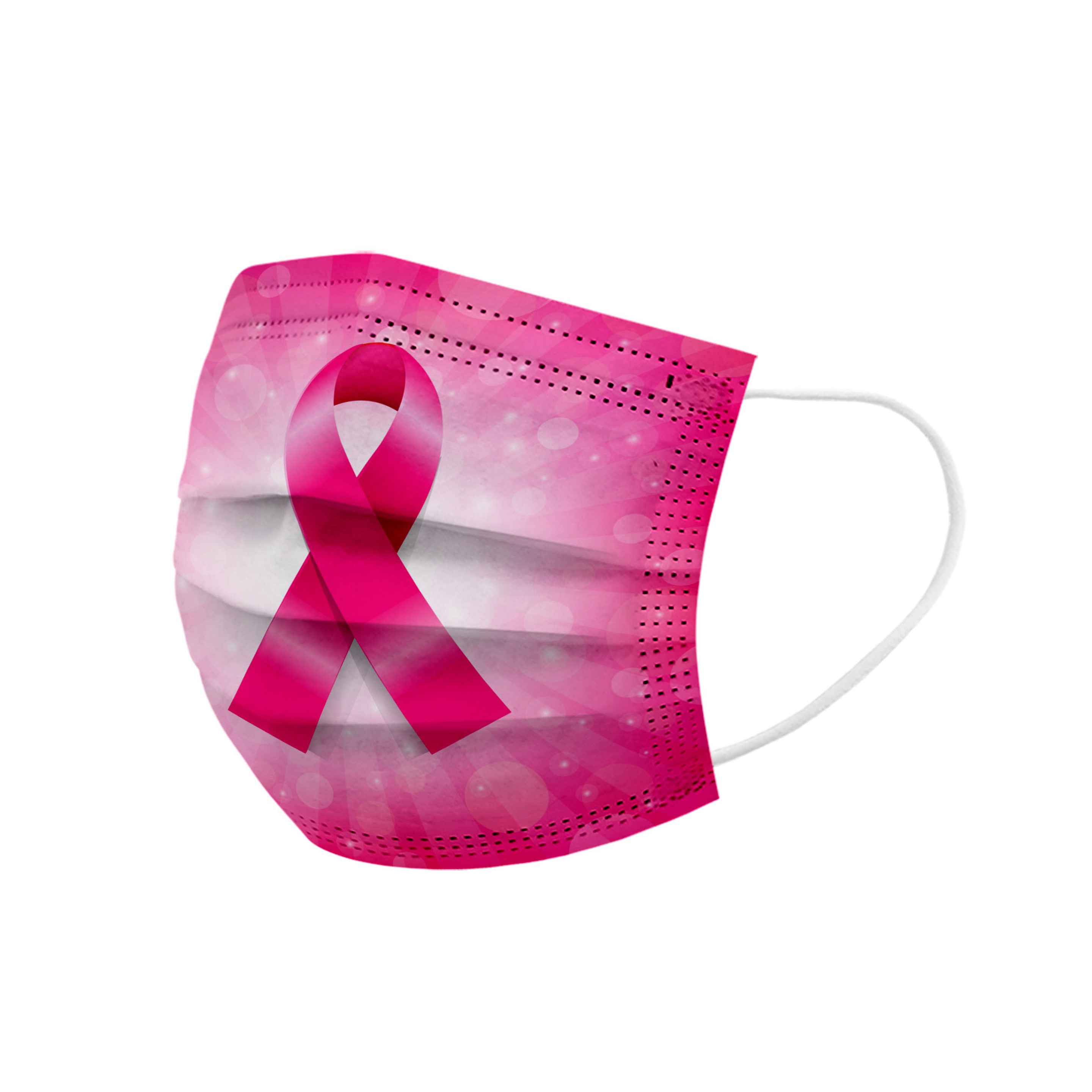 Pink Ribbon Disposable Face Mask (direct import) 2
