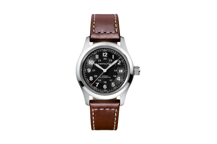 Hamilton Khaki Field Auto Brown Leather Strap Watch 1