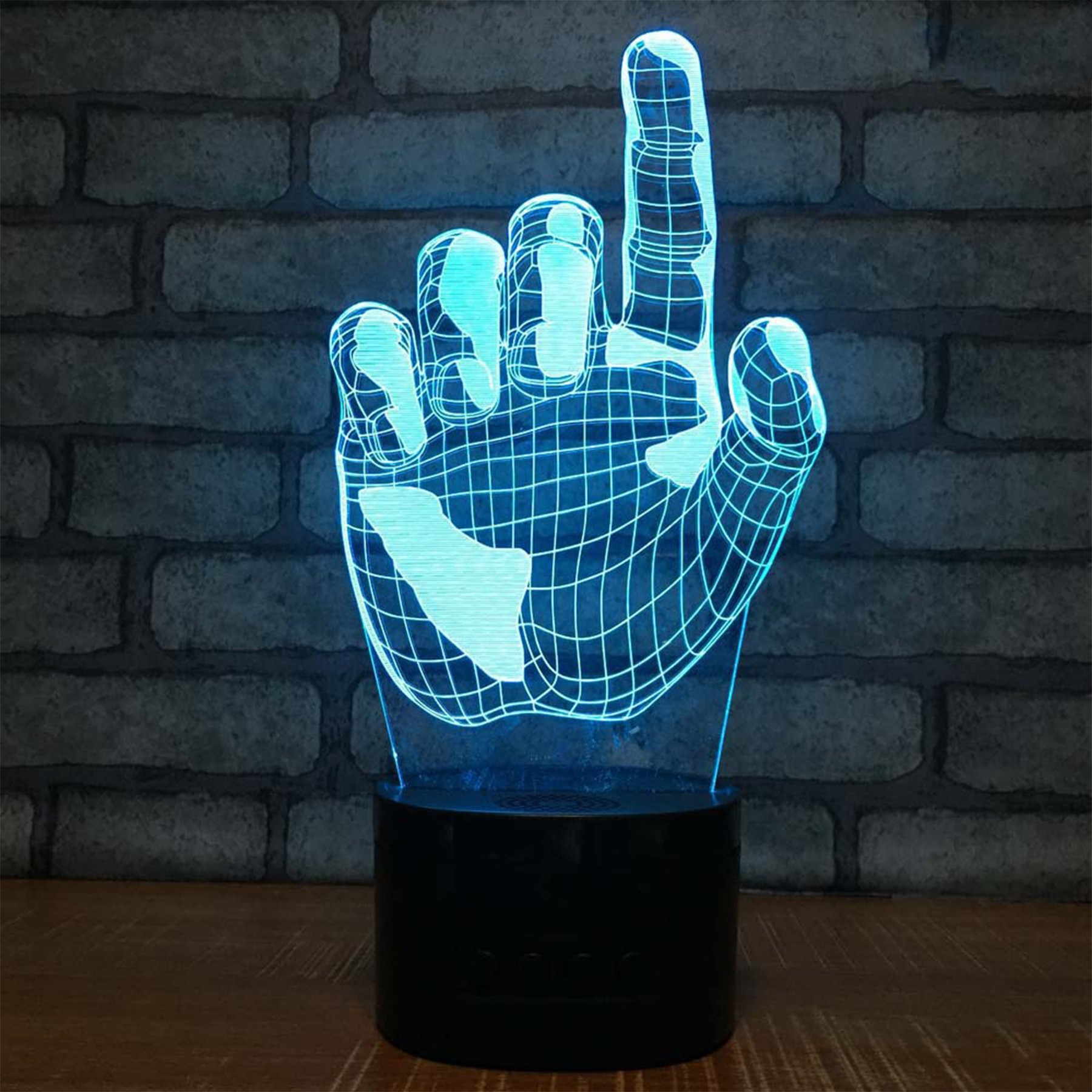 Customizable Pattern 3D Acrylic Night Light With Bluetooth Speaker 4