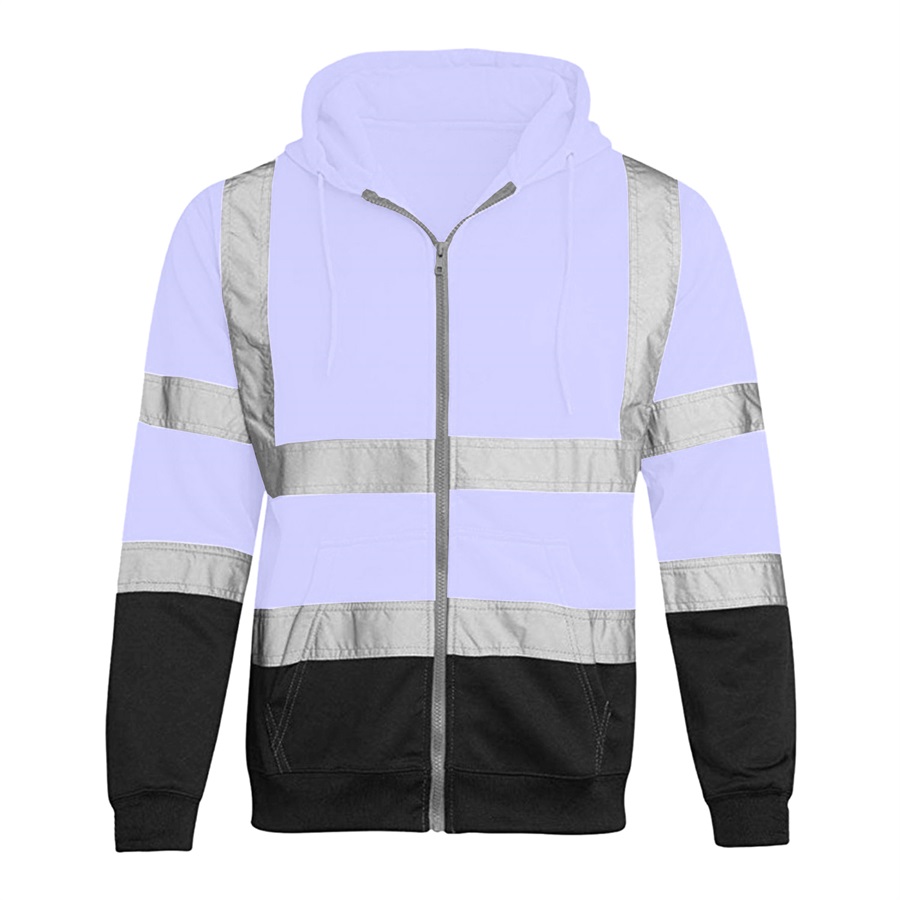 VISIPRO Reflective Colorblock Safety Full-Zip Hoodie - 280G 25