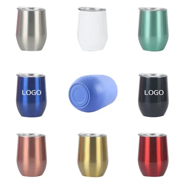 Insulated Stainless Steel Wine Tumbler with Lid 9