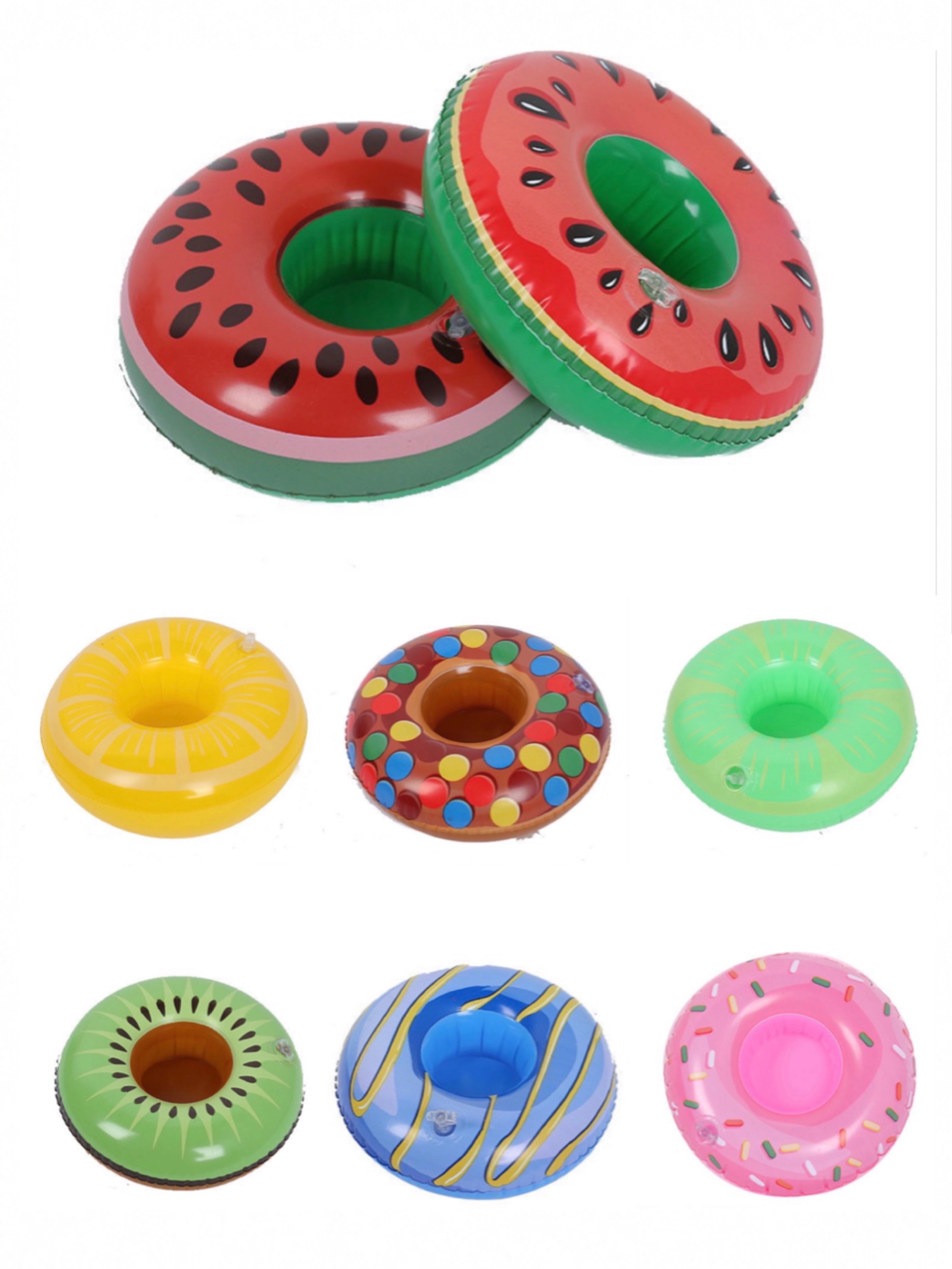 PVC Inflatable Floating Fruit Cup Holder 1