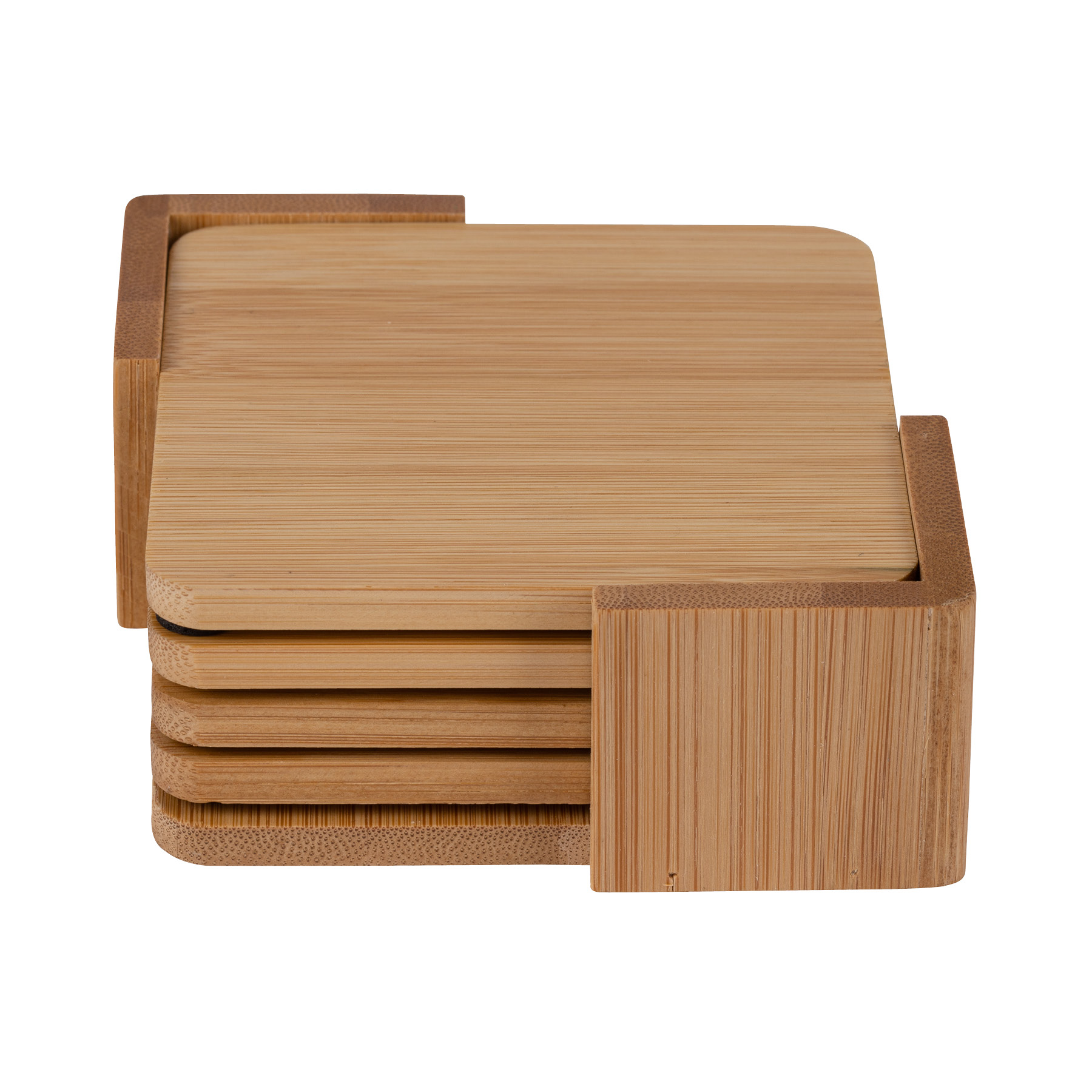 Brandon IV 4-Piece Bamboo Coaster Set 14
