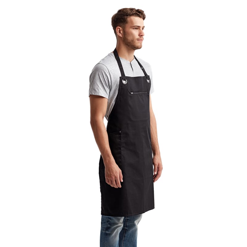 Artisan Collection By Reprime Unisex 'Barley' Contrast Stitch Recycled Bib Apron 13