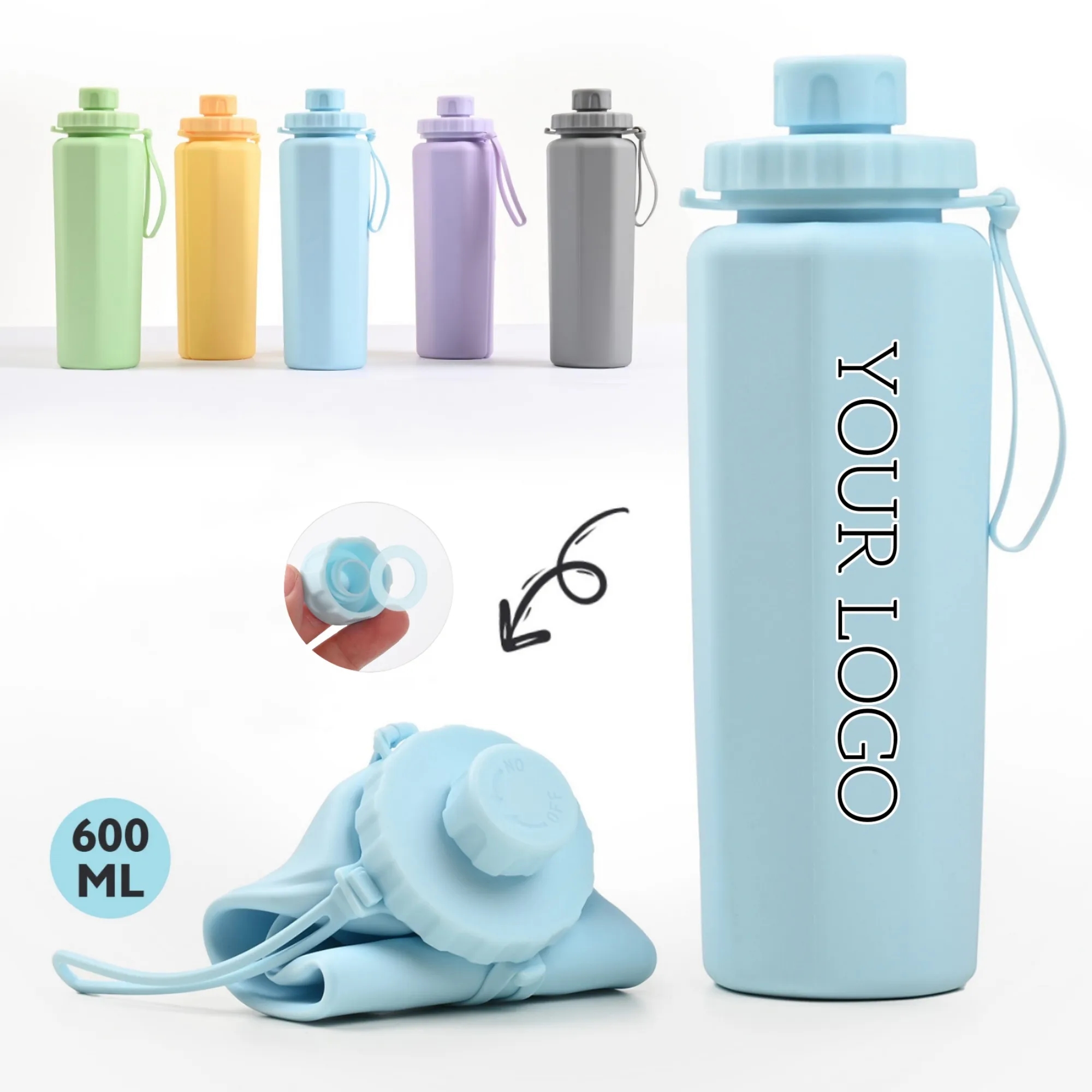 Eco-Friendly Collapsible Silicone Water Bottle 8