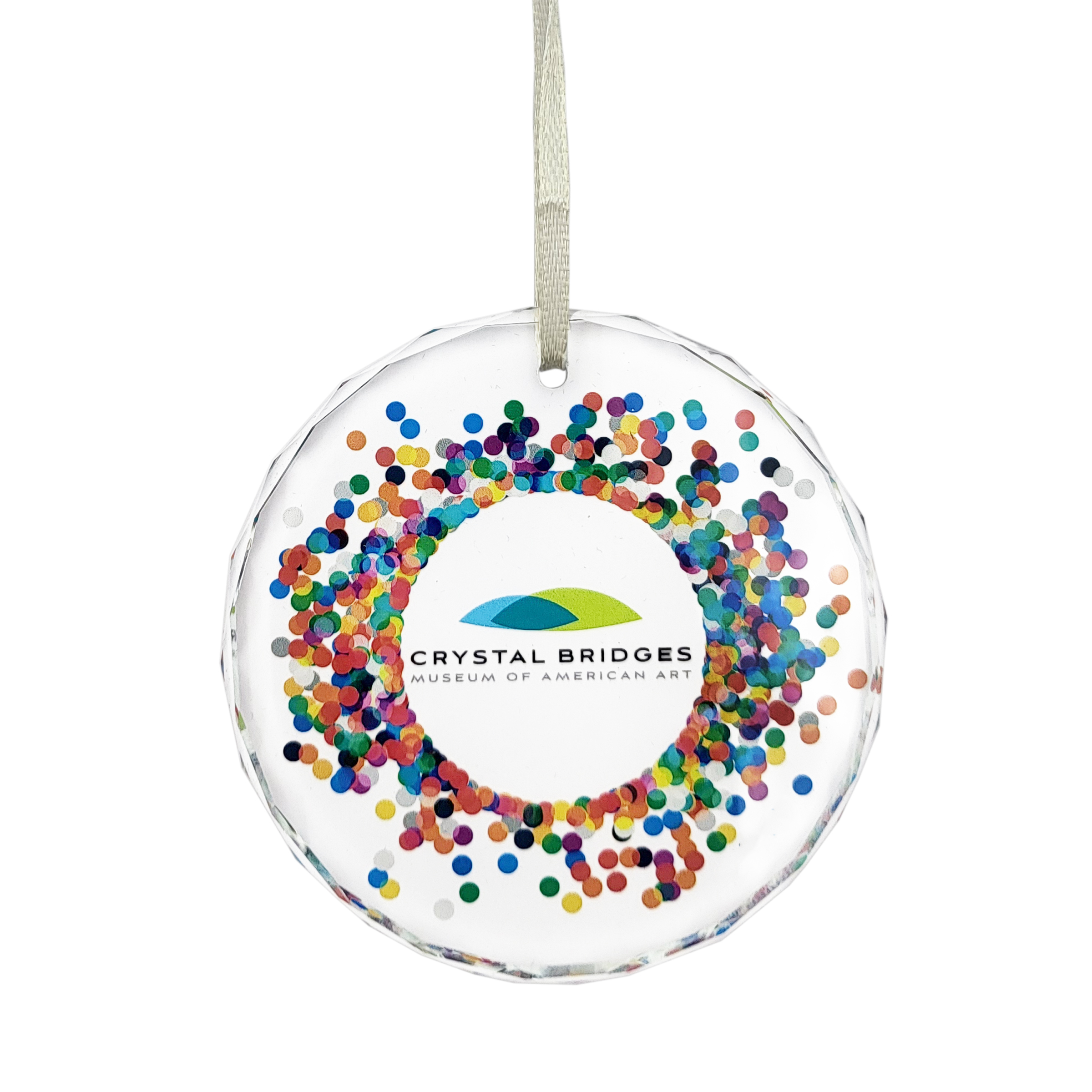 Faceted Glass Holiday Ornament 3