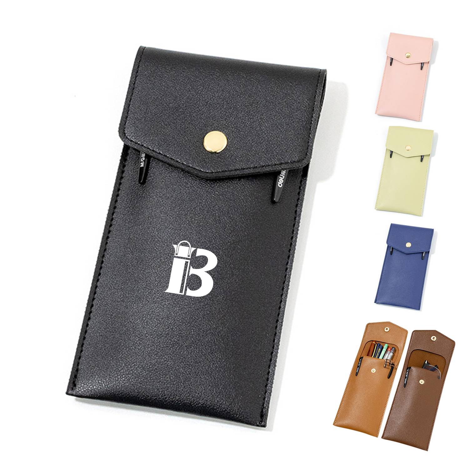 Large Capacity PU Leather Storage Bag Pencil Case 3