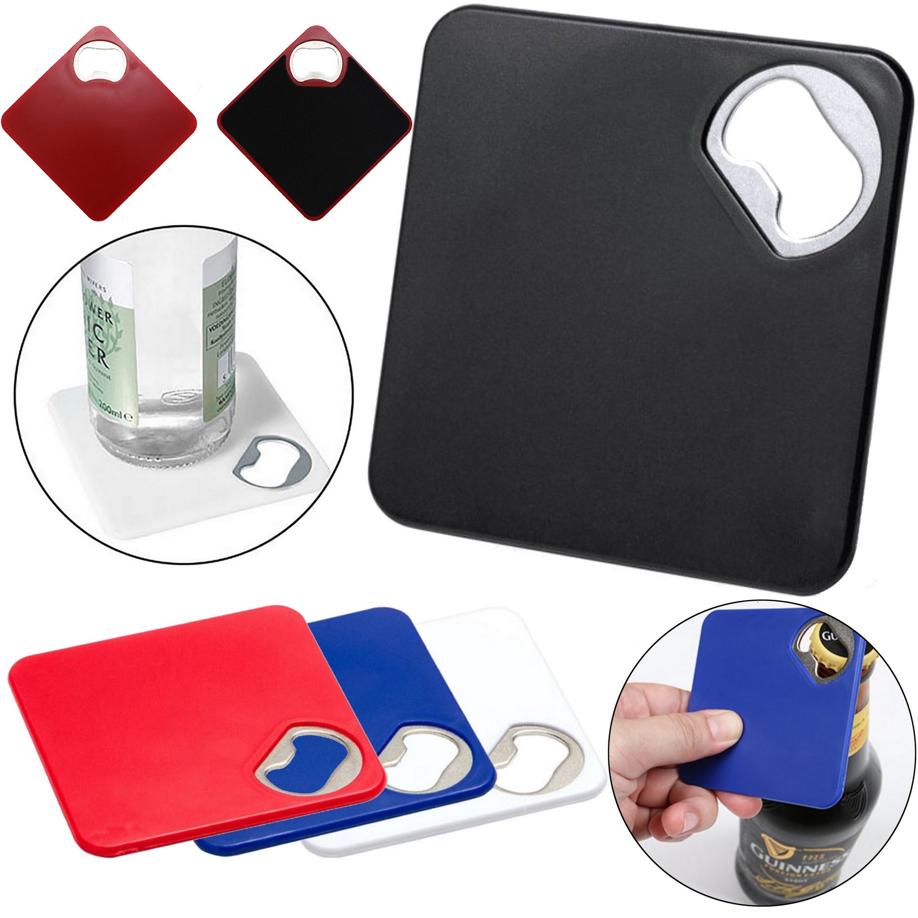 Square Bottle Opener Coaster 2