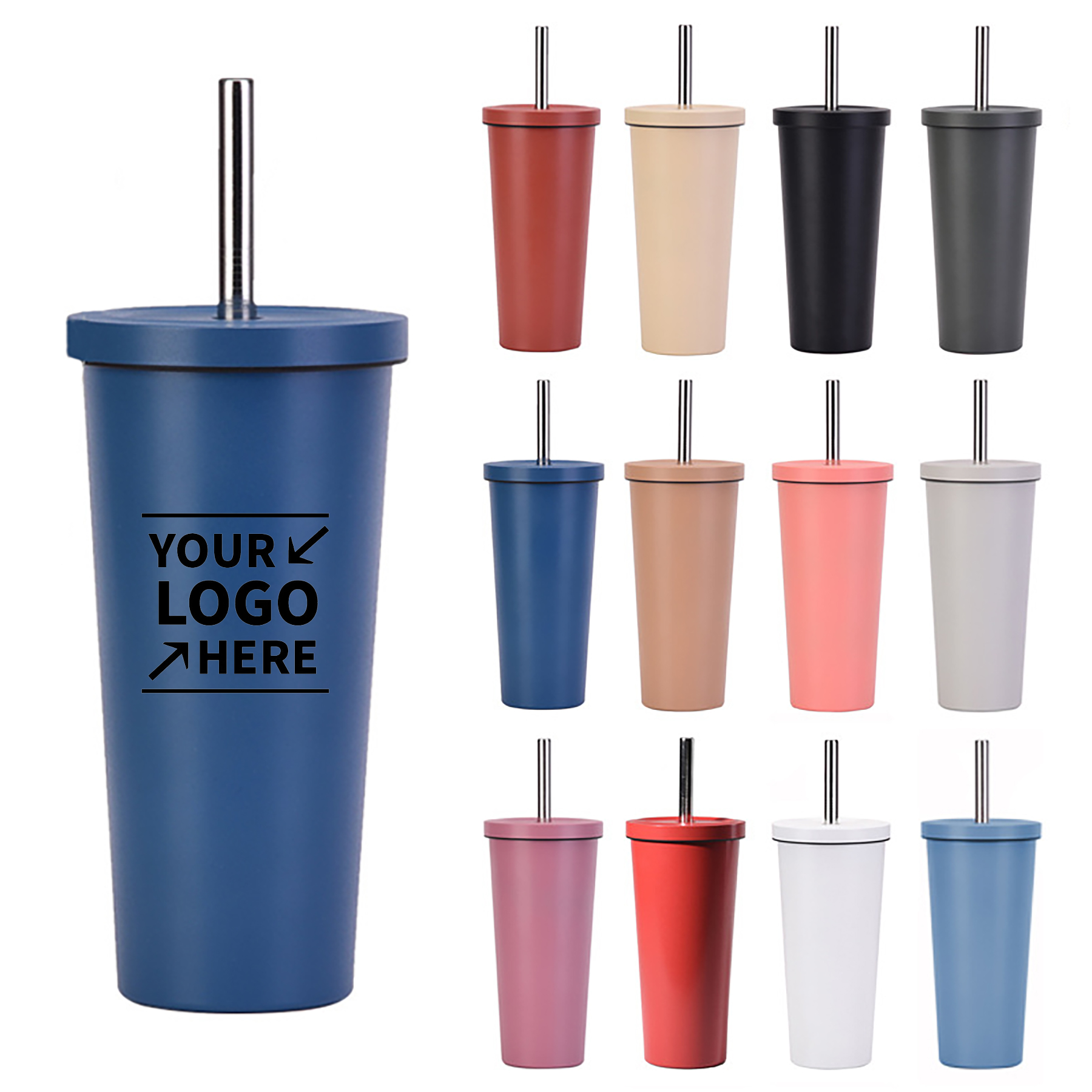 Stainless Steel Insulated Tumbler With Lid And Straw 1