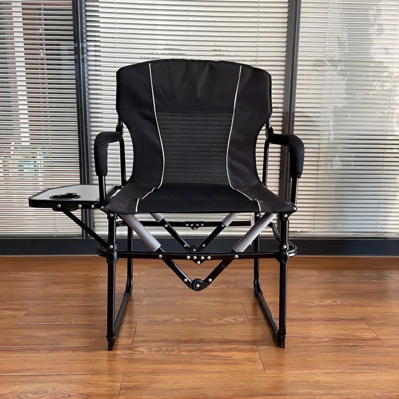 Heavy Duty Compact Camping Folding Mesh Chair with Side Tabl 6