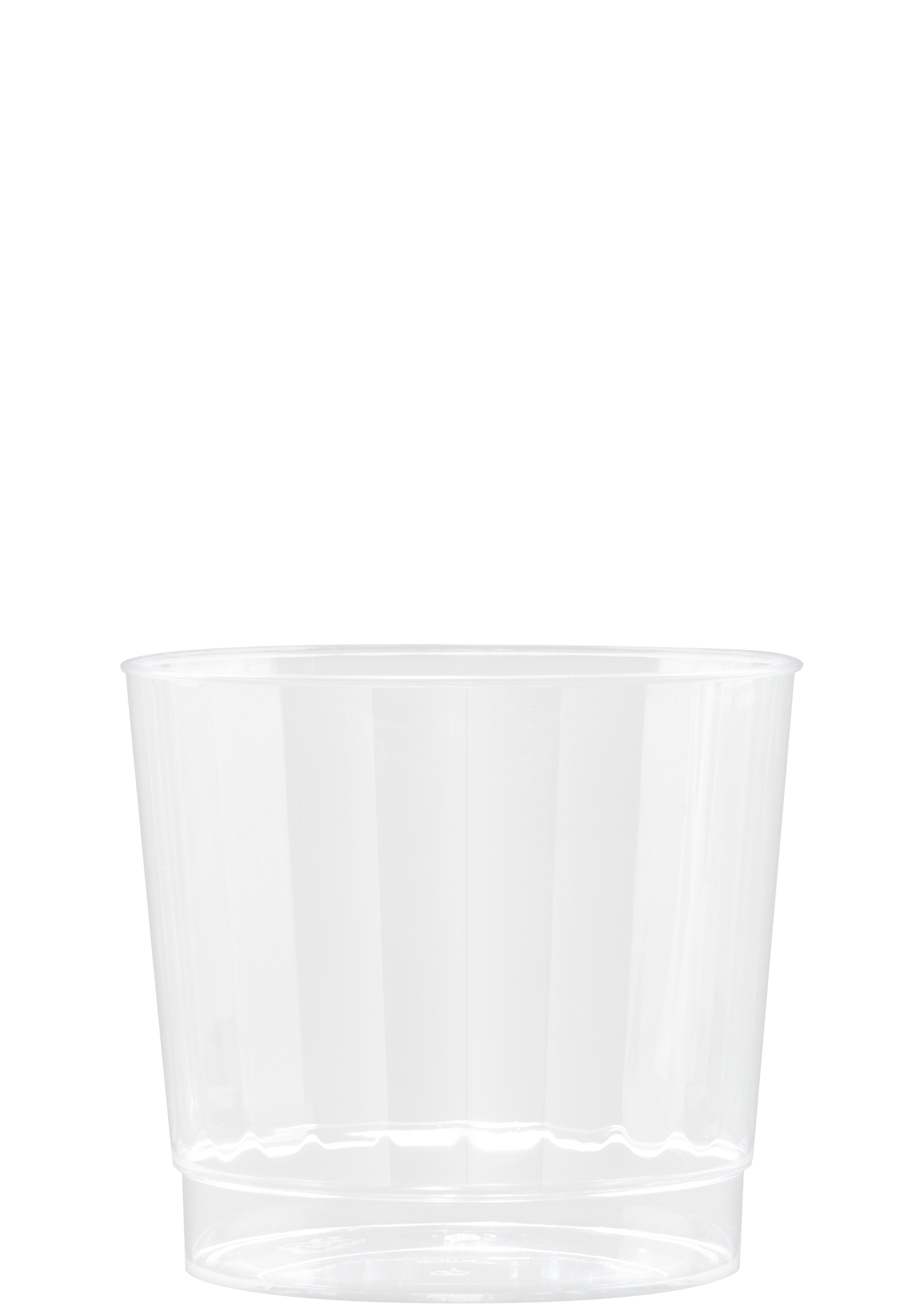 9 oz Hard Plastic Fluted Rocks Cup Clear Digital Print 2