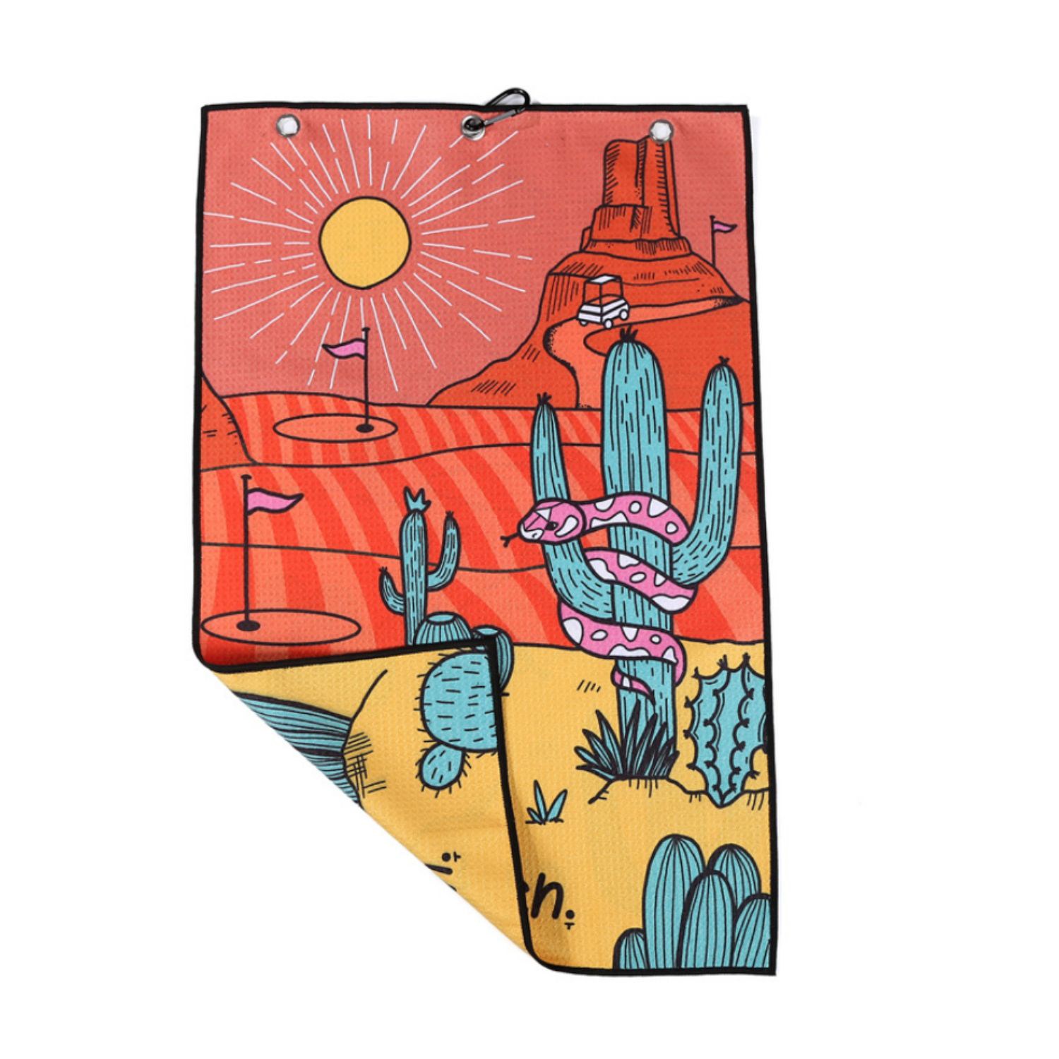 20"x 30" Sublimated Waffle Microfiber Sports Towel 2