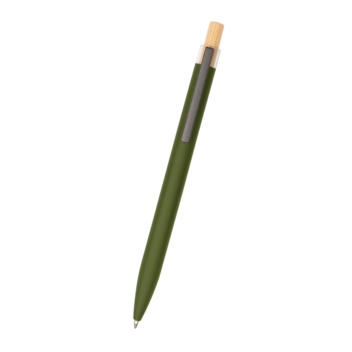 Recycled Aluminum Pen With Bamboo Plunger 18