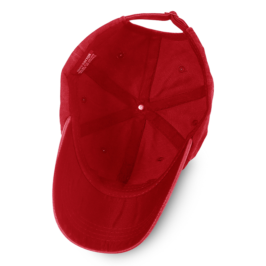 Stock Washed Cotton 6-Panel Baseball Cap w/ D-Ring Metal 12