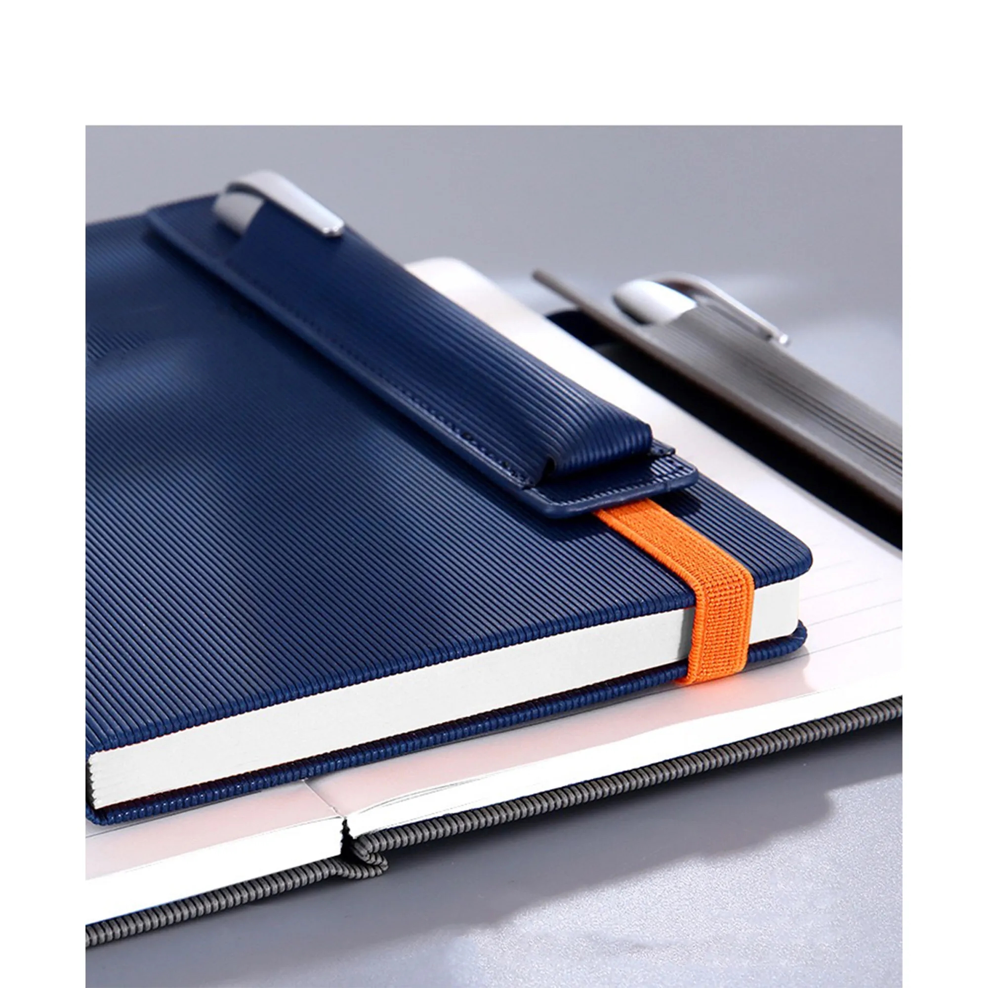 A5 Leather Notebook with Pen Slot and Elastic Band 10