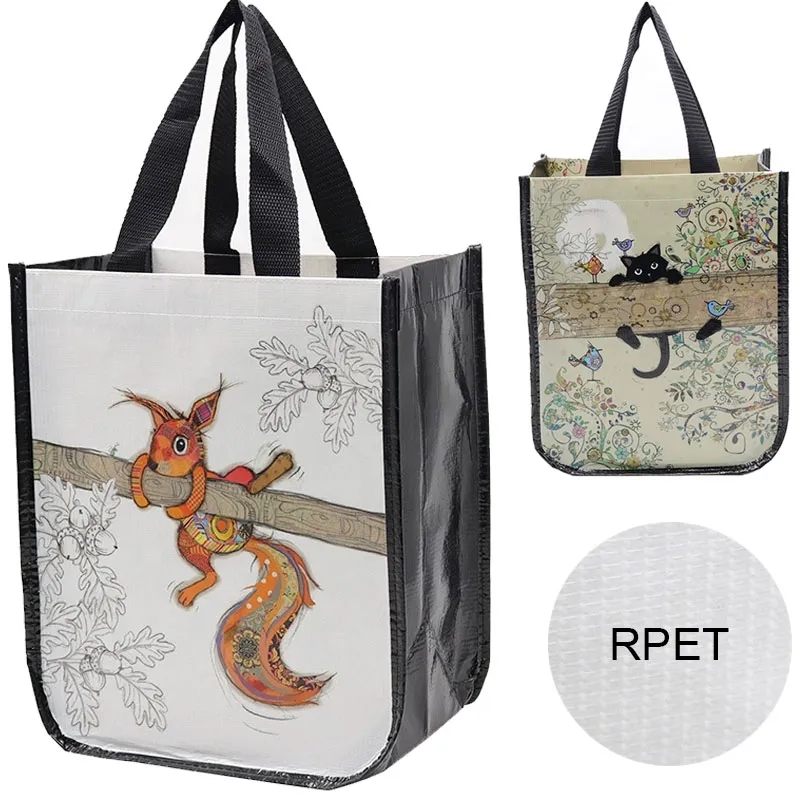 Round Cornered RPET Laminated Shopping Bag 4