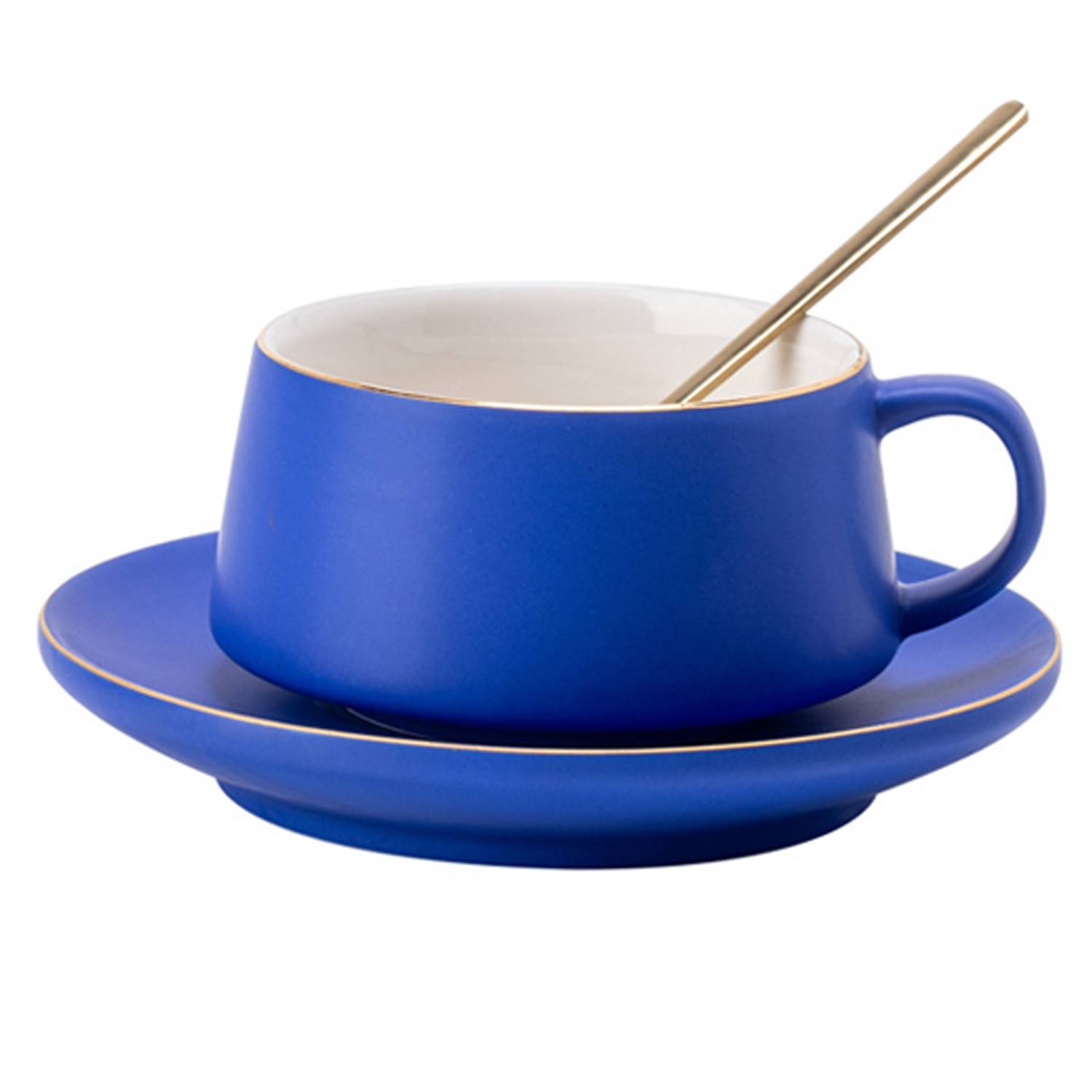 10oz Ceramic Coffee Mug Set w/ Spoon 8