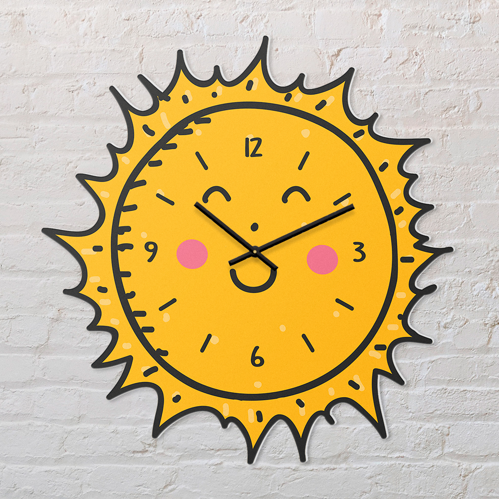 Custom White Acrylic Clock with Full Colour Imprint 2