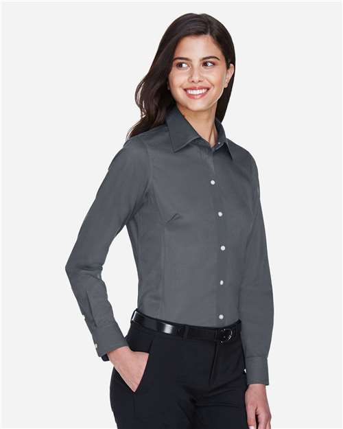Women's Crown Collection® Solid Stretch Twill Woven Dress Shirt - DG530W 15