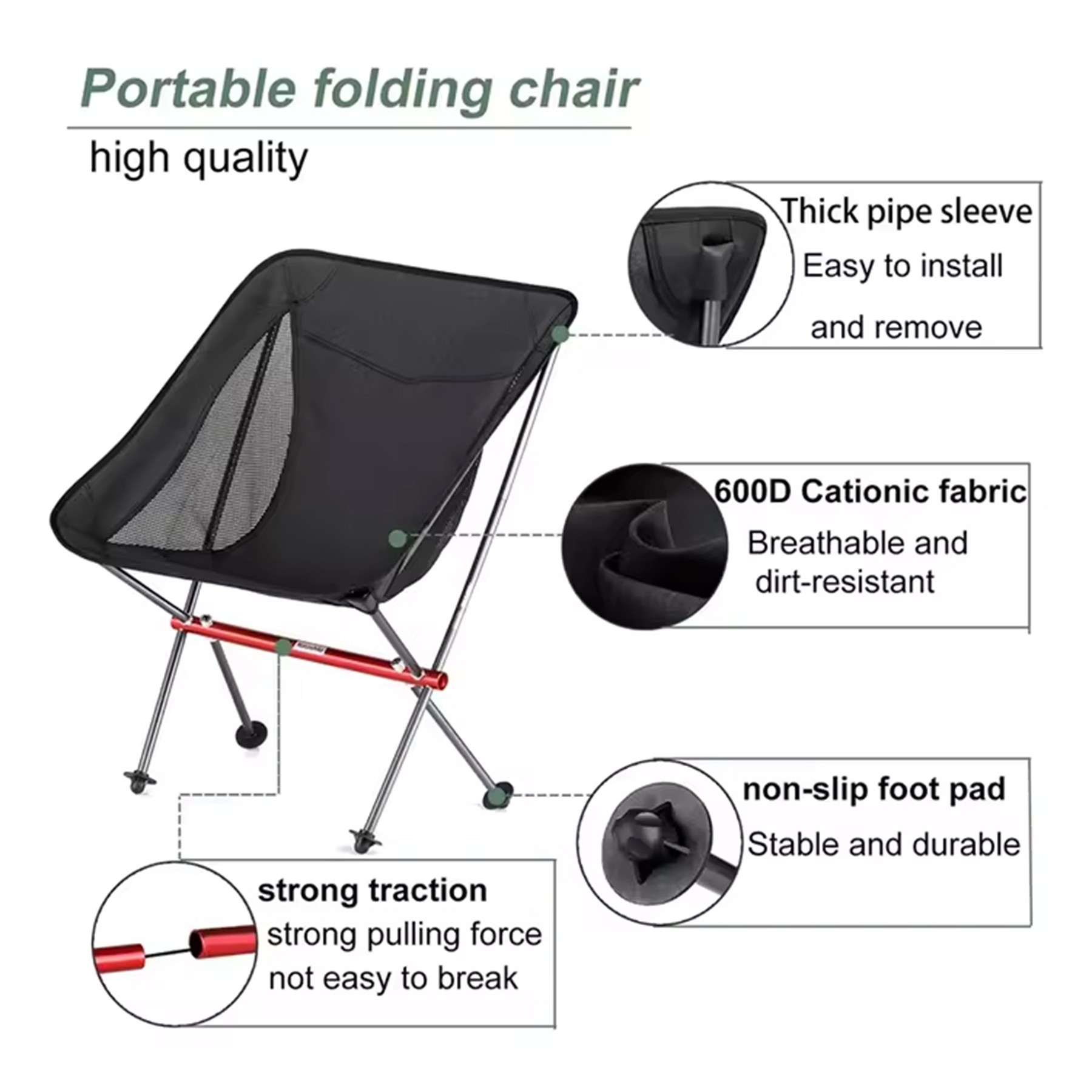 Folding Camping Moon Chair 1
