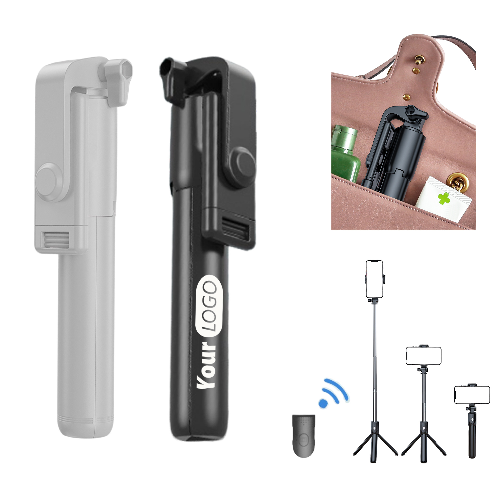 Smartphone Tripod Stand with Remote-Controlled Selfie Stick 3