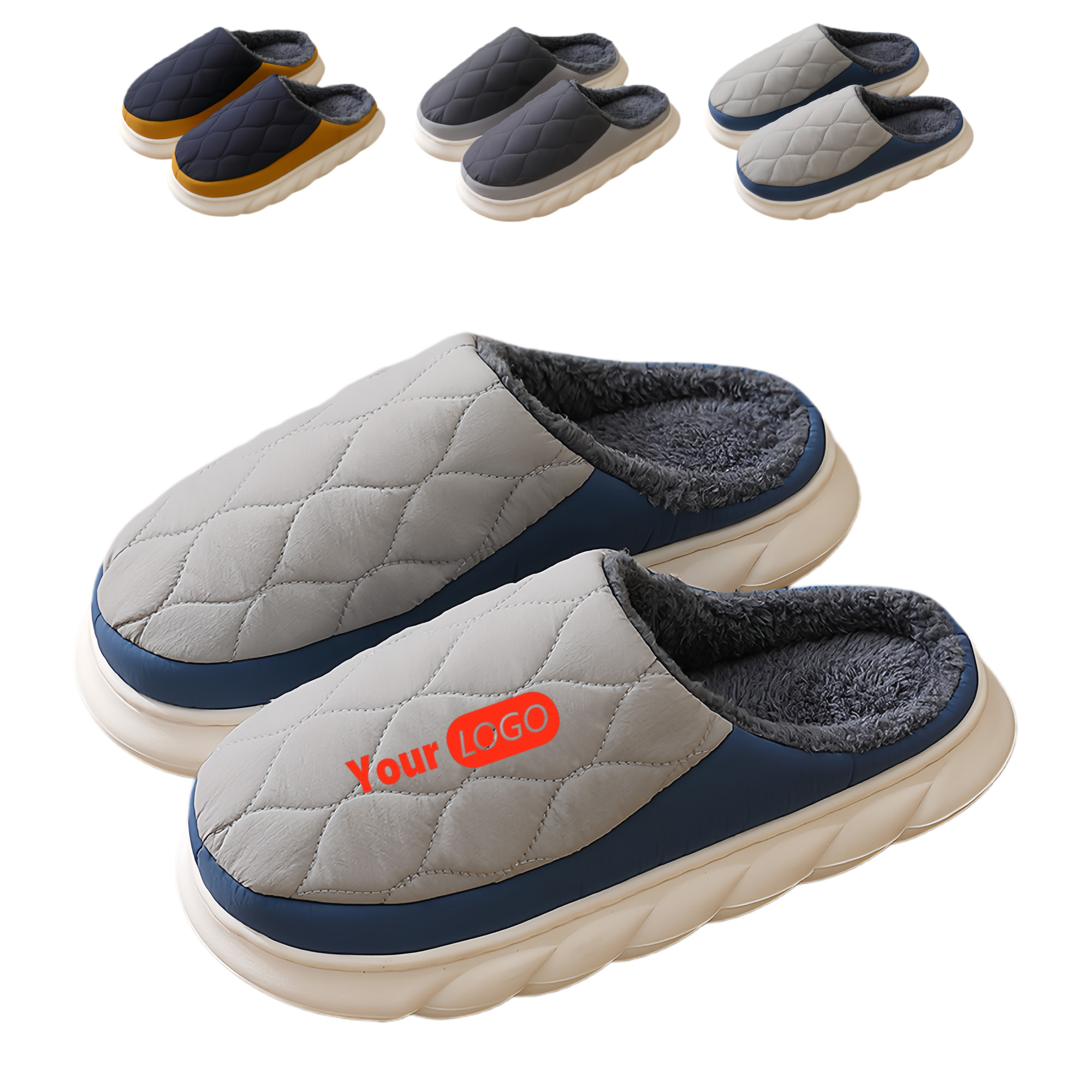 Winter Home Warm Waterproof Non-slip Slippers 3