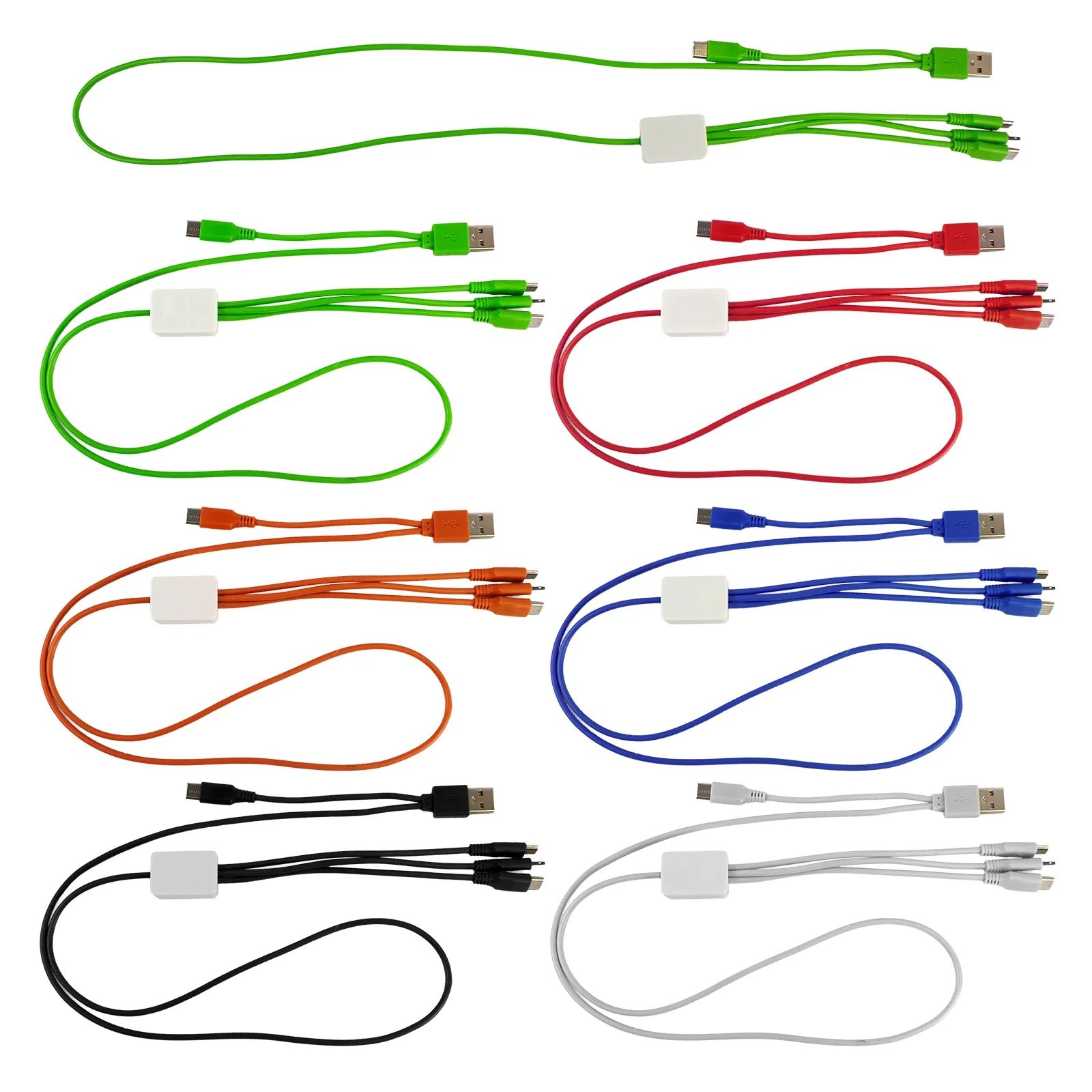 Dual Input 3' Snap Colorful Cable 2