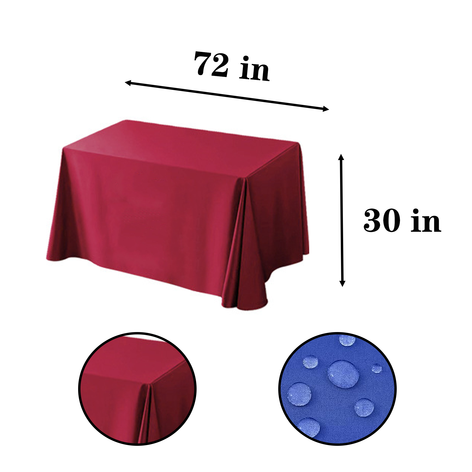 6ft Draped Standard Table Cover 1