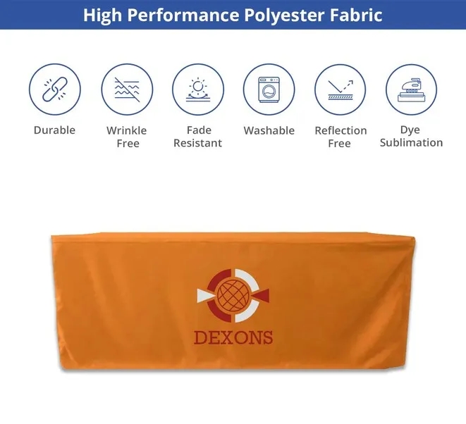 Fitted Table Cover - 3 sided (4ft x 2.5ft) 2