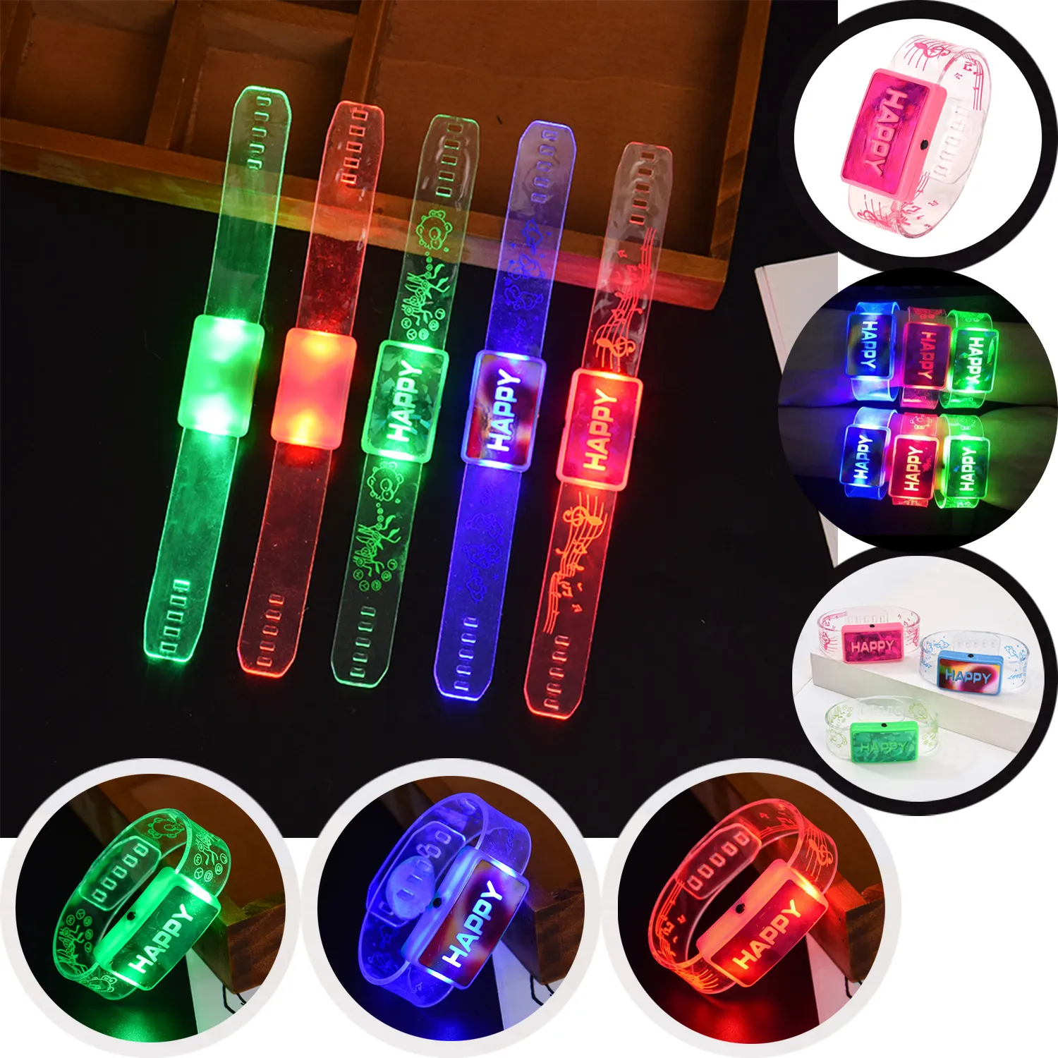 LED Bracelets Glow Accessory for Kids and Adults 4