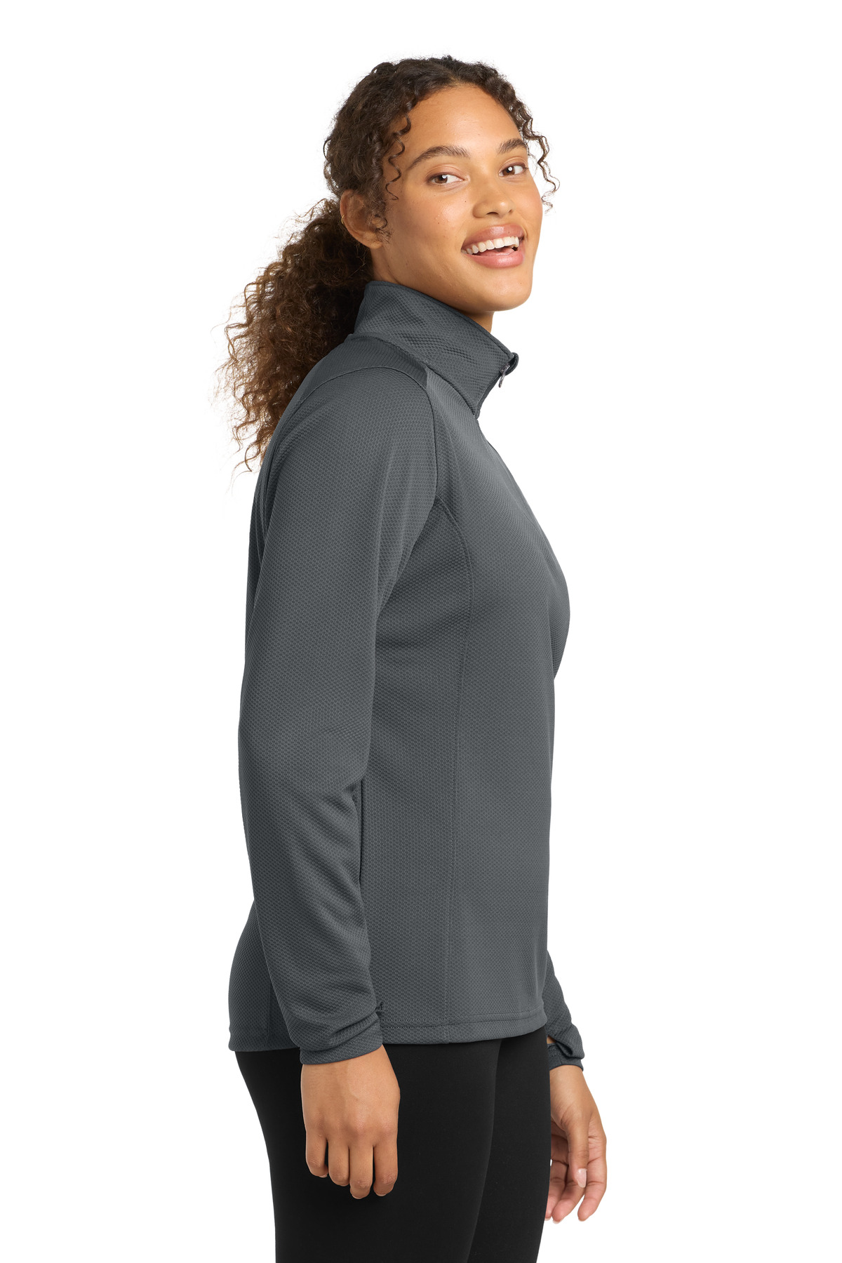 Sport-Tek Women's Sport-Wick Textured 1/4-Zip Pullover. LST860 48