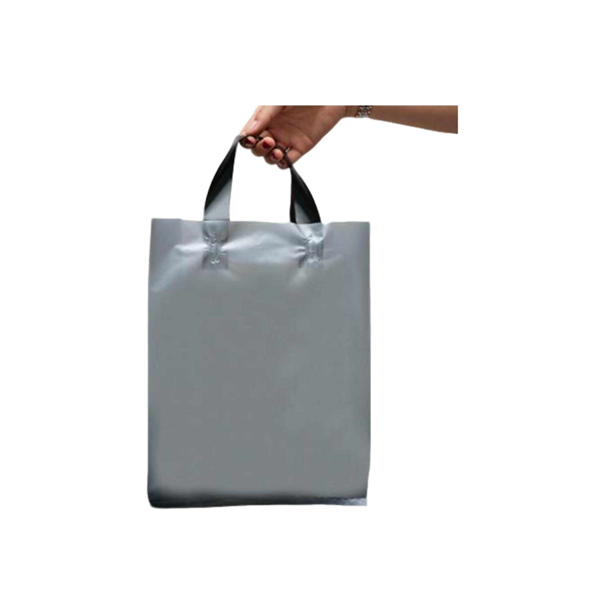 Polyethylene Soft Handle Plastic Tote Bag 13.75 x 3.95 x 9.75" 3