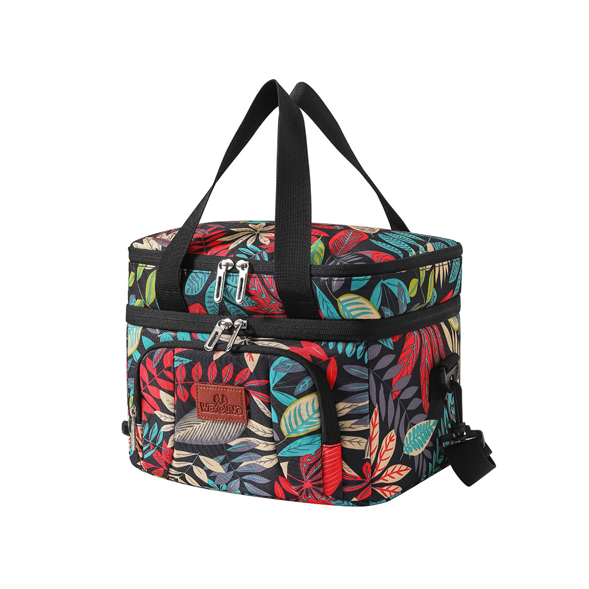 Insulated Dual Compartment Lunch Tote 9.2" Length X 7.4" Width X 8.2" Height 4