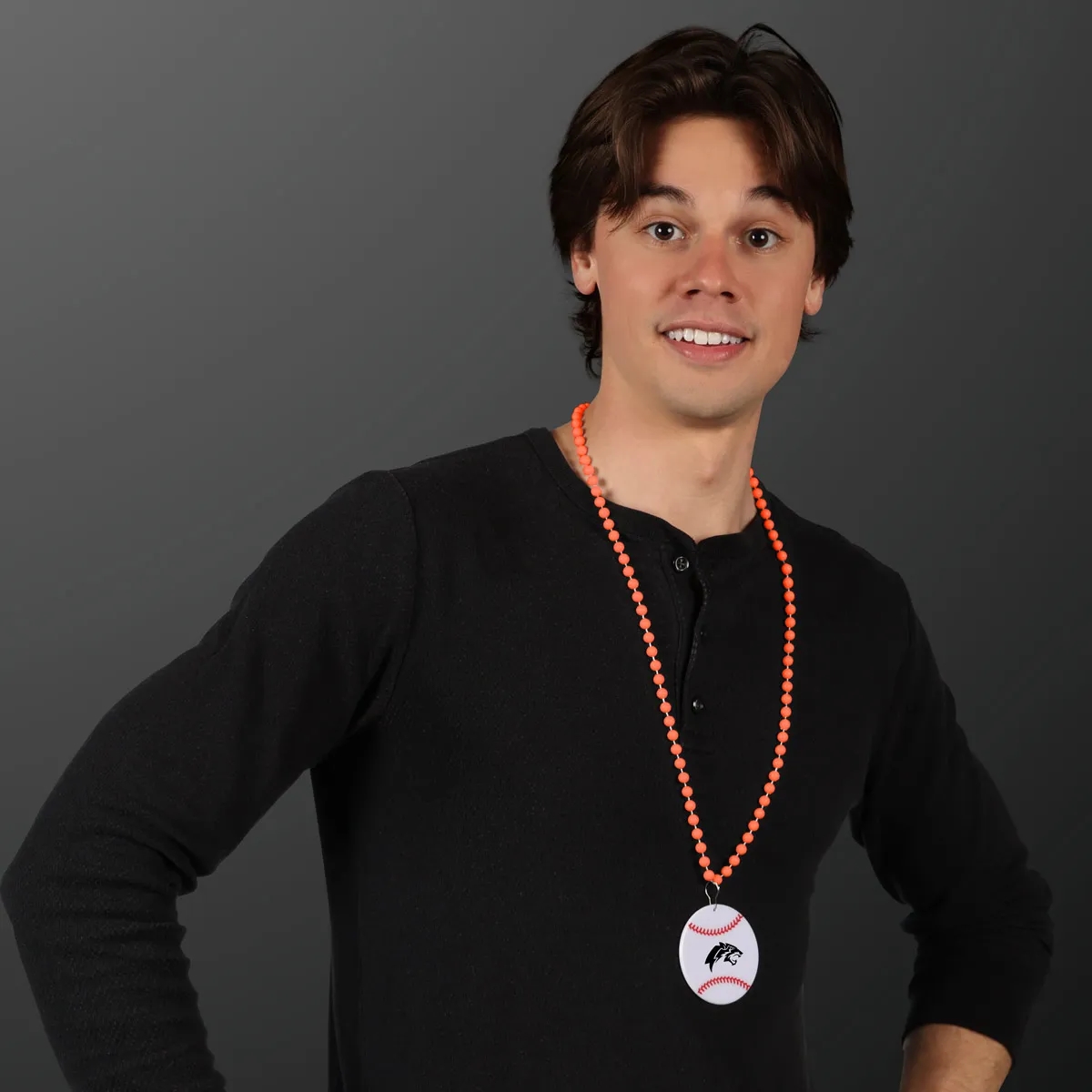 Baseball Medallion with Beaded Necklace (Non Light Up) 41